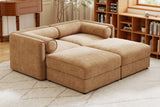 HARMONY 75" Loveseat with 2 Ottomans