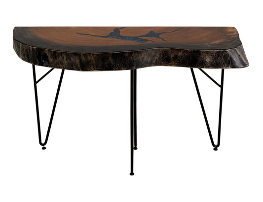 Live Edge Parota Wood Sofa Table | Epoxy Collection