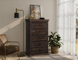 5 Drawer Chest - Transitional Terra Collection Solid Pine