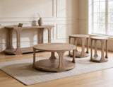 1 Shelf Chairside Table - Handcrafted Mango & Teak Wood