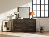 6 Drawer Dresser Dark Mesquite Mango Wood | Handcrafted