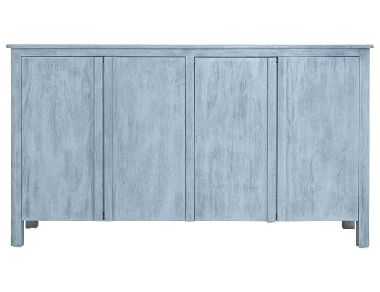 4 Door Console - Mango Wood Blue Finish | Xel Ha Collection