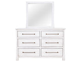 6 Drawer Dresser - White Rustic Farmhouse Bedroom Furniture