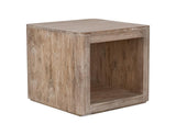 White Balam 1 Shelf End Table | Mango & Teak Wood