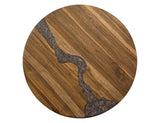 Silver Occasional Collection End Table | Modern Resin River Design