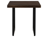 Zaphiro End Table - Live-Edge Melina Wood with Metal Base