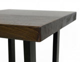 Zaphiro Chairside Table - Live-Edge Melina Wood with Metal Base
