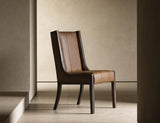 100% Leather Upholstered Chair | Walnut Collection Dining