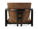 Poly Suede Upholstered Chair | Forge Armchair Brown