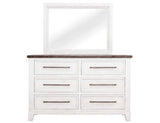6 Drawer Dresser - Stoa Collection Two-Tone Melina Wood