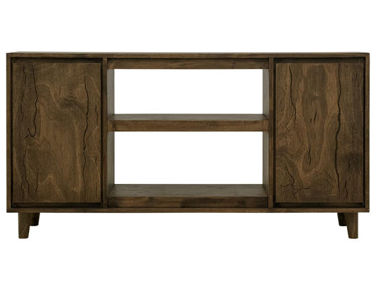 62 Inch 2 Door TV Stand - Solid Wood Savia Collection