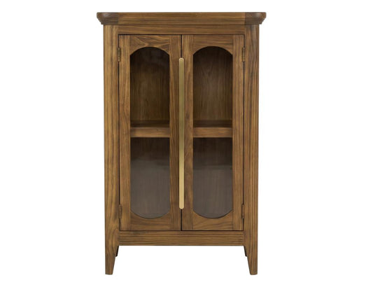2 Door Console Table - Brava Transitional Design with Glass