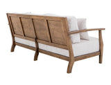 Forest Sofa | Beige Upholstered Sofa with Melina Wood Frame