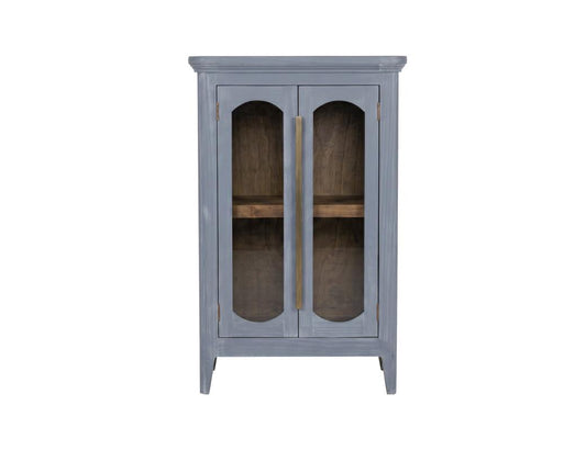 2 Door Console with Glass - Brava Transitional Design Furniture