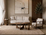 Forest Armchair | Beige Upholstery & Melina Wood Frame