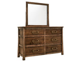 Roots Bedroom Mirror - Mango & Teak Distressed Wood Mirror