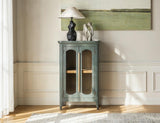 2 Door Console Table with Glass Doors - Brava Transitional Design
