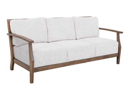 Forest Sofa | Beige Upholstered Sofa with Melina Wood Frame