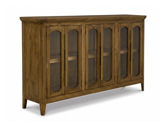 6 Door Console Table - Brava Transitional Design Storage Cabinet