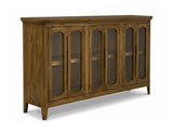 6 Door Console Table - Brava Transitional Design Storage Cabinet