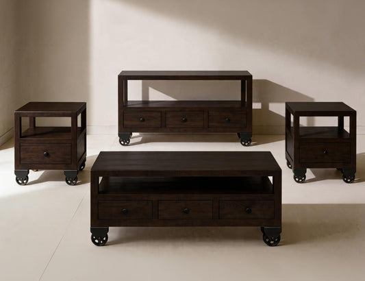 1 Drawer Chairside Table with Shelf - Compact Bedroom Furniture
