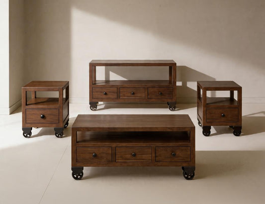 1 Drawer End Table with Shelf - Modern Side Table