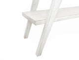 4 Shelf X-Shaped Étagère Bookcase | White Moka Mango Wood