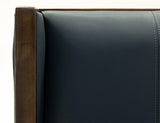 100% Leather Upholstered Chair | Forge Collection Blue