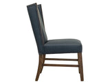 100% Leather Upholstered Chair | Forge Collection Blue