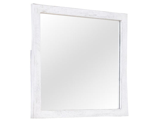 White Roots Collection Mirror - Rustic Farmhouse Design | Mango Wood