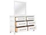 6 Drawer Dresser - White Rustic Farmhouse Bedroom Furniture