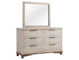 6 Drawer Dresser | Golden Loft Light Gray & Brown Wood Storage