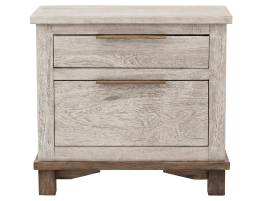 2 Drawer Nightstand | Golden Loft Melina Wood Bedside Table