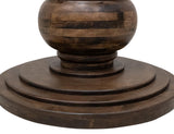 Lumiere Round Pedestal Table Base - Solid Pine Wood Dining Table