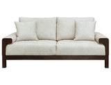 Raramuri Loveseat | Leather Upholstery & Wood Detailing