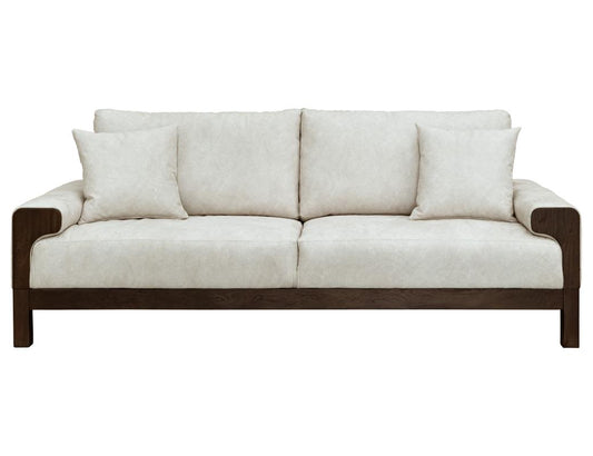 Raramuri Sofa | Leather-Look Upholstery & Wood Details