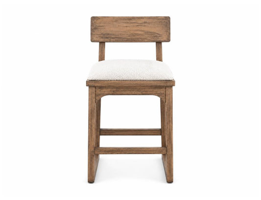 Upholstered Barstool 24" | Balam Organic Design Wood Stool