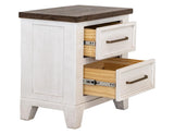 2 Drawer Nightstand | Stoa Collection Melina Wood Two-Tone Design