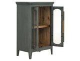 2 Door Console Table with Glass Doors - Brava Transitional Design
