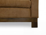 Zaphiro Loveseat | Modern Camel Poly Suede Two-Seater Sofa