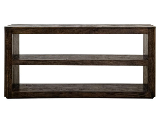 2 Shelf Black Balam Sofa Table - Mango & Teak Wood