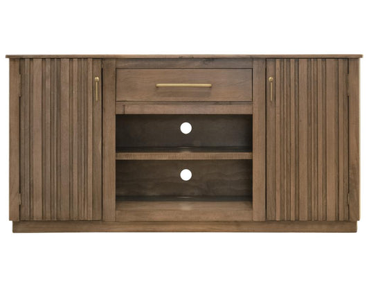 Mezquite Collection TV Stand: 1 Drawer & 2 Door Fireplace Media Console