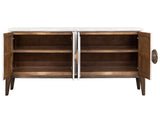 White Moka 4 Door Console - Modern Mango Wood Furniture