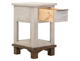 1 Drawer Chairside Table - Golden Loft Light Gray Occasional Table