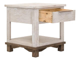1 Drawer End Table - Golden Loft Light Gray Occasional Table