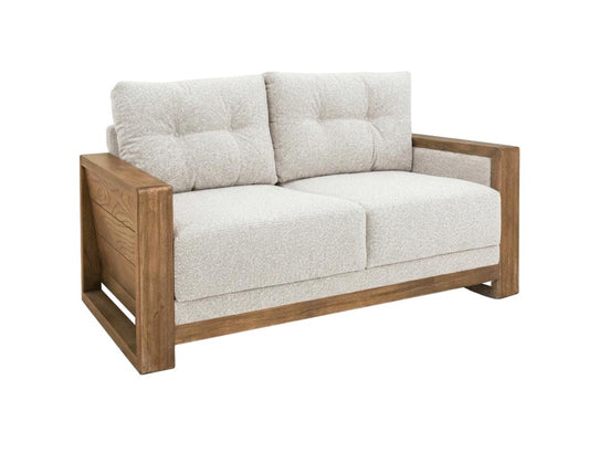 Wooden Frame Upholstered Loveseat | Elegant 2-Seater Sofa