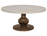 Lumiere Round Pedestal Table Base - Solid Pine Wood Dining Table