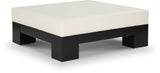 Charleville Coffee Table - Elegant Cream Vegan Leather Top with Solid Wood Base for Modern Spaces