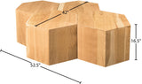 Eternal Oak Wood Coffee Table - Stylish Modular Design for Modern Living Spaces & Versatile Use