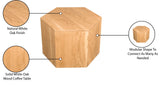 Eternal Oak Wood Coffee Table - Stylish Modular Design for Modern Living Spaces & Versatile Use